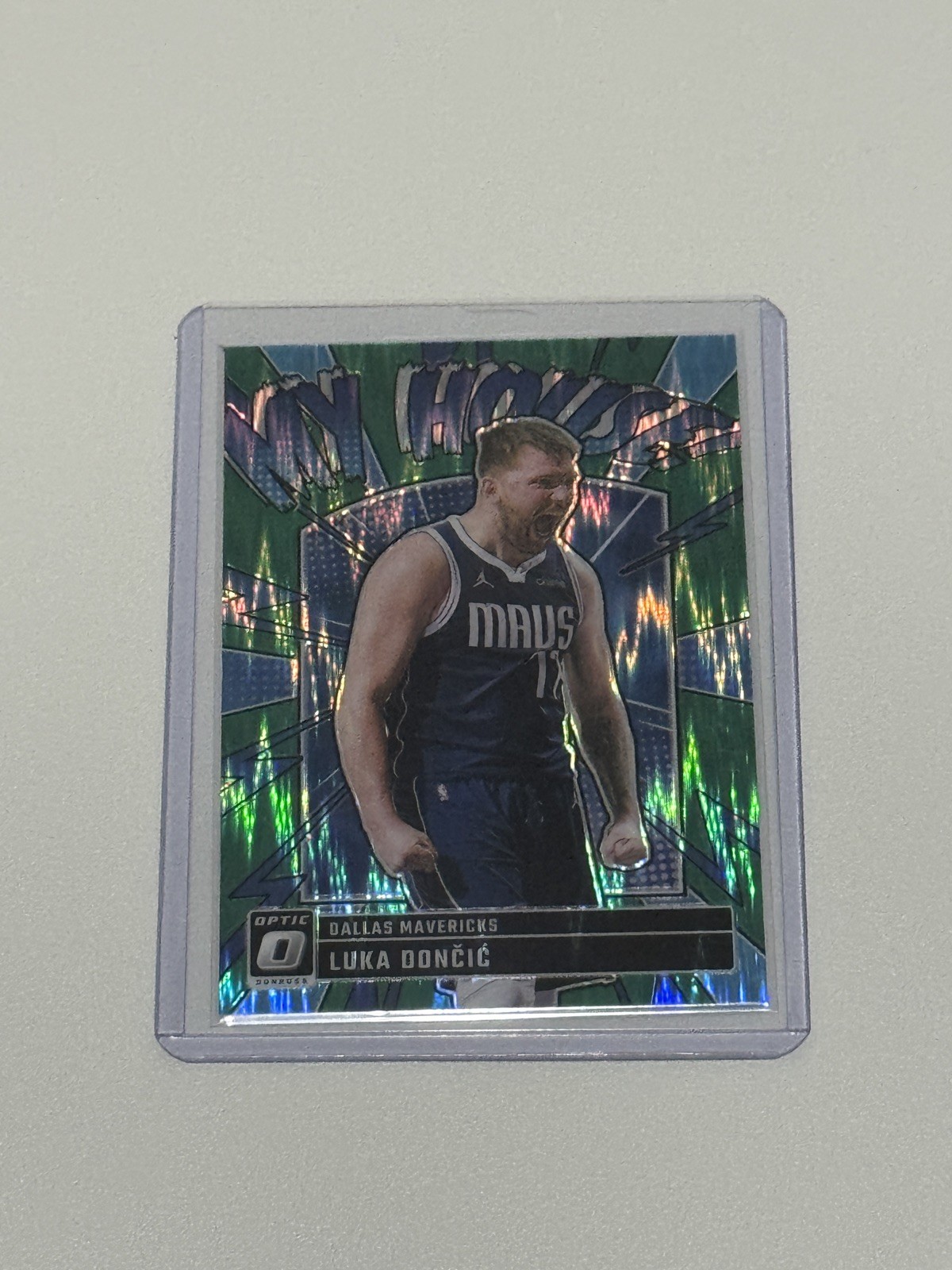 2024-25 Luka Doncic Optic Green Shock Prizm My House insert #14 SP 149/149