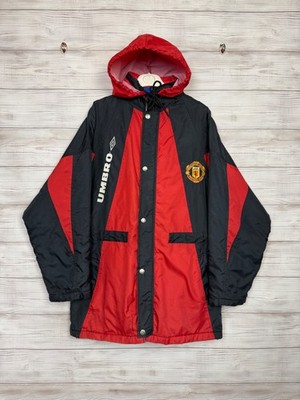 Umbro Manchester United Sharp Football Club Vintage Retro Padded Jacket