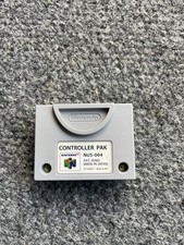 N64 Controller Pak NUS-004 OEM Official Nintendo 64 Memory Card - Tested Working