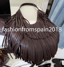 ZARA NEW WOMAN FRINGED SHOPPER BAG BROWN 6113...