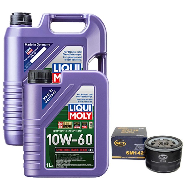 MotoröL Set MOS2 10W-40 Liqui Moly 6 Liter + ÖLfilter FüR Nissan Opel Renault-image