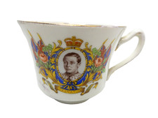 VINTAGE ROYAL SOUVENIR 1937 CORONATION CUP EDWARD VIII CREST TEACUP