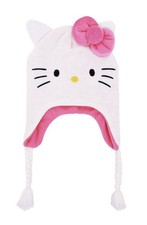 Hello Kitty Pink Bow Big Face Peruvian Kids Beanie