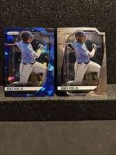 2025 Panini Prizm Baseball Homer Bush Jr Blue Cracked Ice and Base