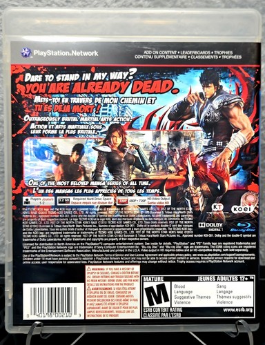 Gioco PS3 Fist of the North Star Kens Rage Koei Tecmo Black Label completo testato - Foto 2 di 5
