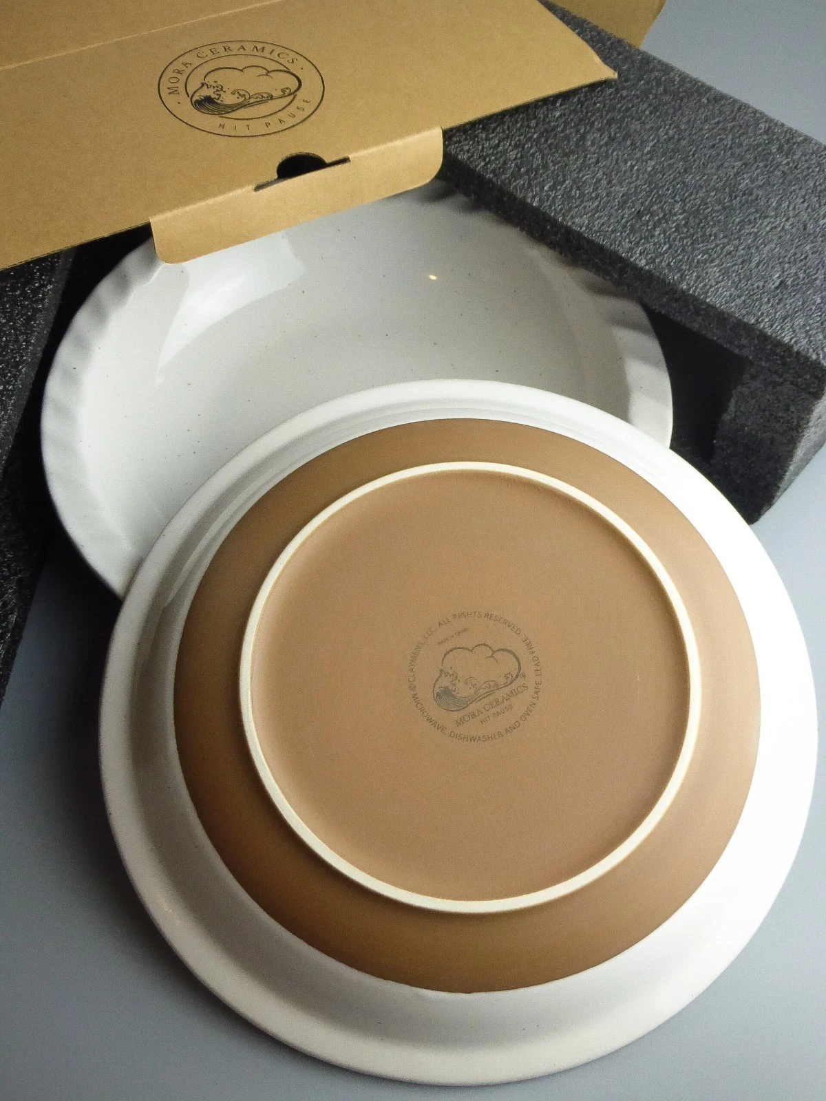 MORA Ceramic Pie Pan Quiche - Set of 2 - Classic 9 Inch - New **SALE**