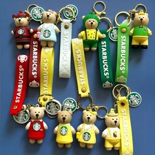 STARBUCKS BARISTAR BEAR KEY CHAIN NEW COLLECTABLE