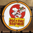VINTAGE DOG N SUDS ROOT BEER PORCELAIN ADVERTISING SODA SIGN BEVERAGE POP