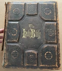 Vintage 1881 HOLMAN HOLY BIBLE Illustrated GENEALOGY Little Finefrock Waynesburg