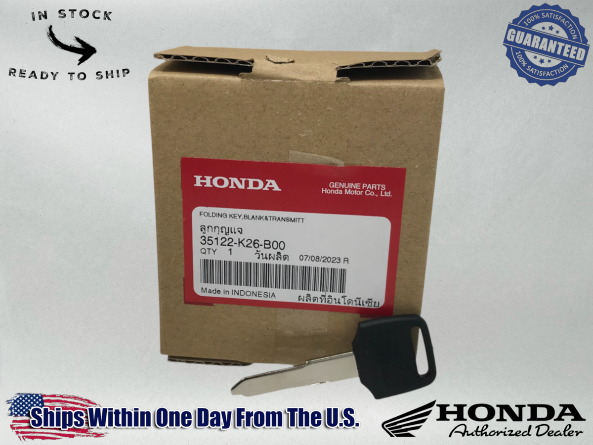 Honda Genuine OEM Key Blank Grom 125 2017 2018-19 2020-21 2022-24