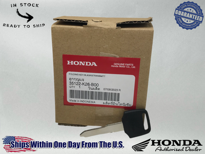 Honda Genuine OEM Key Blank Grom 125 2017 2018-19 2020-21 2022-24