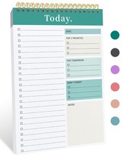 Daily Planner Notepad, 52 Sheets To Do List, Goal Achievement, Green