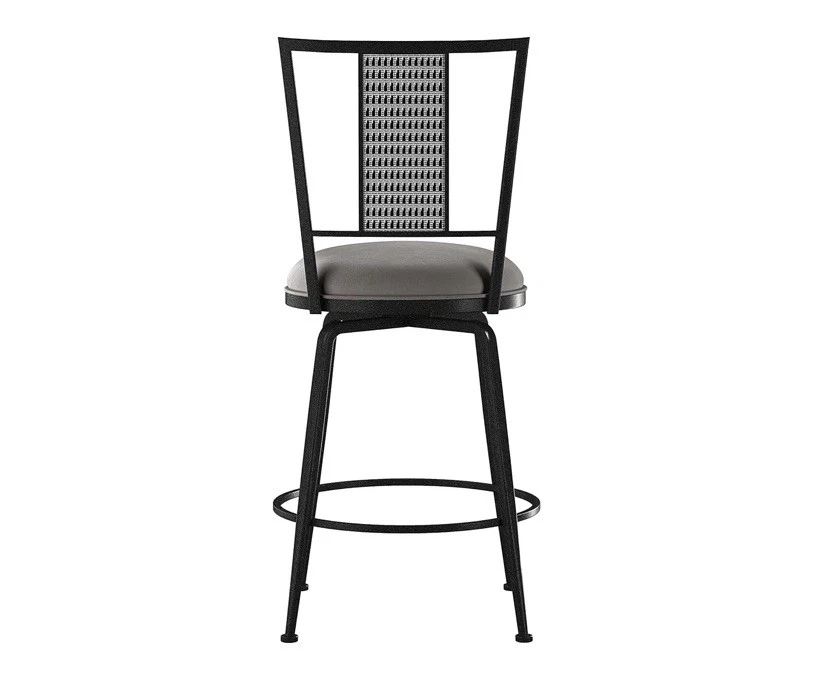 Hillsdale, Queensridge Metal Swivel Counter Height Stool, Black - Image 2 of 4