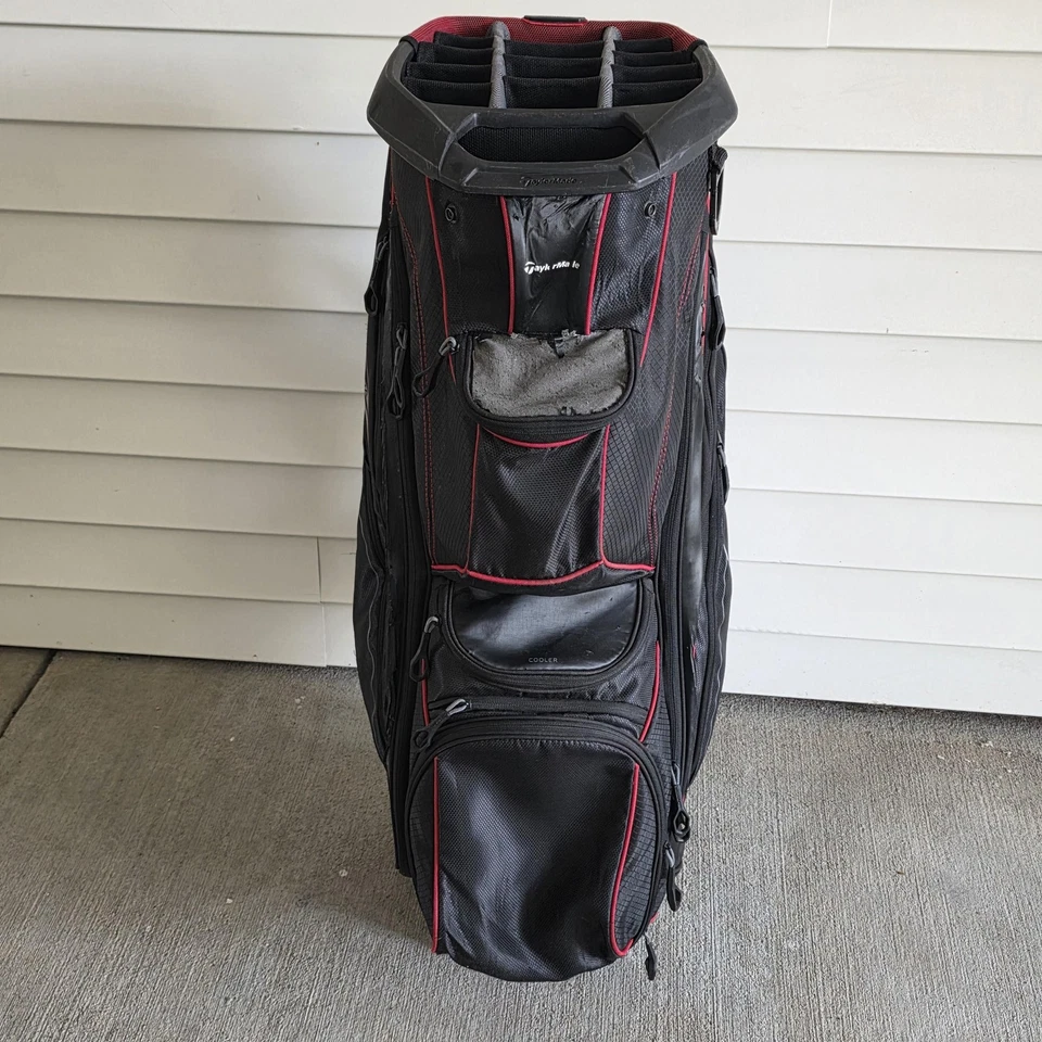 Bolsa de carrito de golf TaylorMade Catalina negra roja divisor de 14 vías bolsillos de almacenamiento Foto 4 de 4
