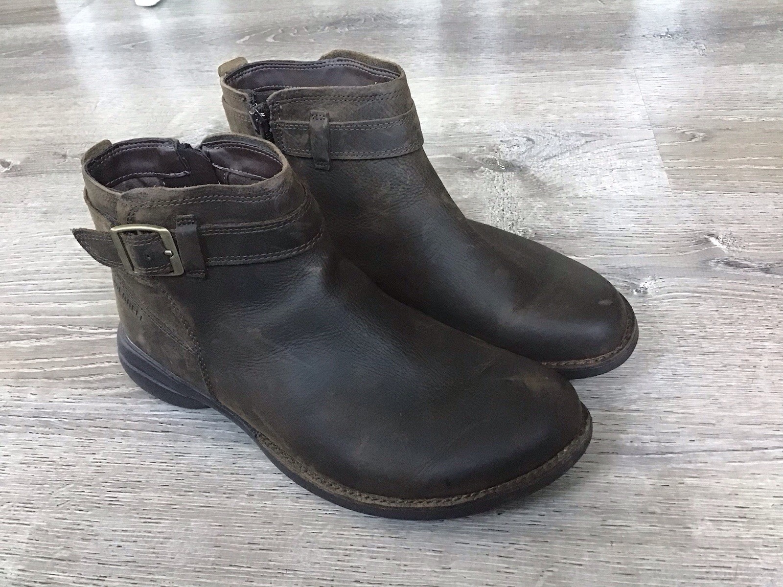 Stivaletti Merrell Boots donna taglia 7 5 Andover Bluff in pelle marrone J17484