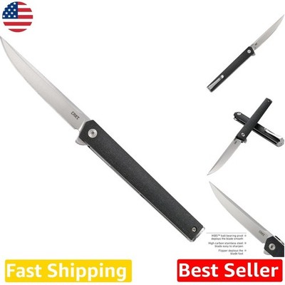 CRKT 7097 CEO Knife: Fast Deploy Flipper, Plain Edge, Strong Nylon Handle