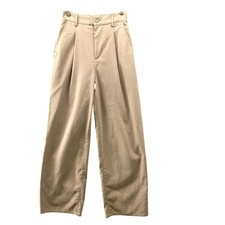 Urban Outfitters Pleated Front Wide Leg Dress Pants Womens S Beige High Waisted