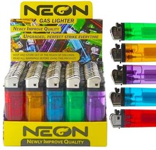 Neon Disposable Cigarette Lighters 50ct 100ct 150ct 250ct Cheap Wholesale Lots