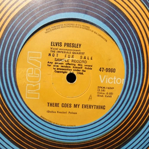 Elvis Presley - I Really Don’t Want to.. (RCA 47-9960) 1971 Australian PR0M0 45
