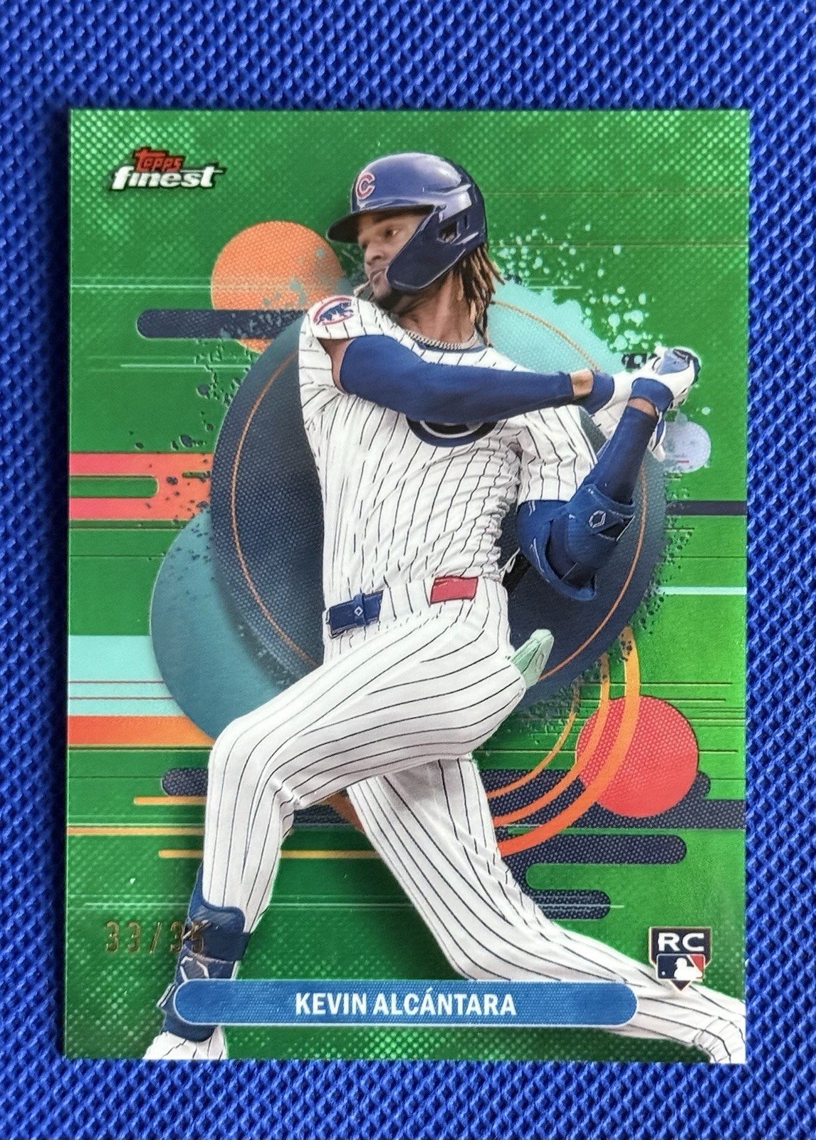 2025 Topps Finest Kevin Alcantara Uncommon Green Refractor /35 Chicago Cubs