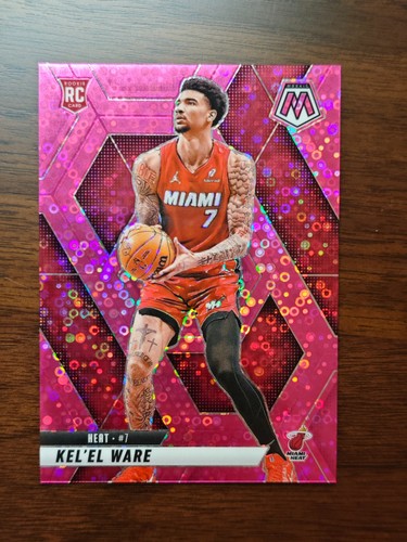 2024-25 Panini Mosaic Kel'el Ware Rookie RC Fast Break Pink Prizm 06/20 Heat