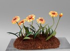 OOAK Delicate Paper Daisy Garden Flowers in Bed AC Dollhouse Miniature 1:12 — photo 6