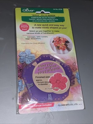 Clover Quick Yo Yo Maker Flower Shaped Small #8706 New Method 