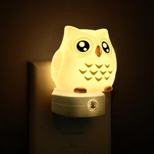 Owl Night Light for Kids, 3D Owl Night Light Plug in Wall, Dusk to Dawn Senso...