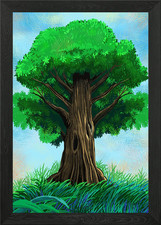 The old rain forest tree Framed Wall Art Poster Canvas Print Picture