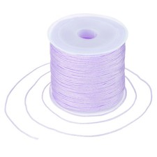 0.8mm Nylon String for Bracelets, 44 Yards Nylon Beading Thread Light Purple 