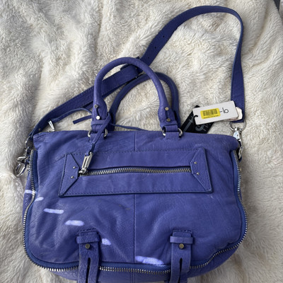 She+Lo Rise Above Mini Satchel Bag In Lilac Purple Pebbled Leather MSRP $348