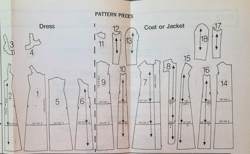 Vtg Givenchy Vogue Evening Coat, Jacket & Dress Pattern #1042 Size 10 CUT - Picture 7 of 9