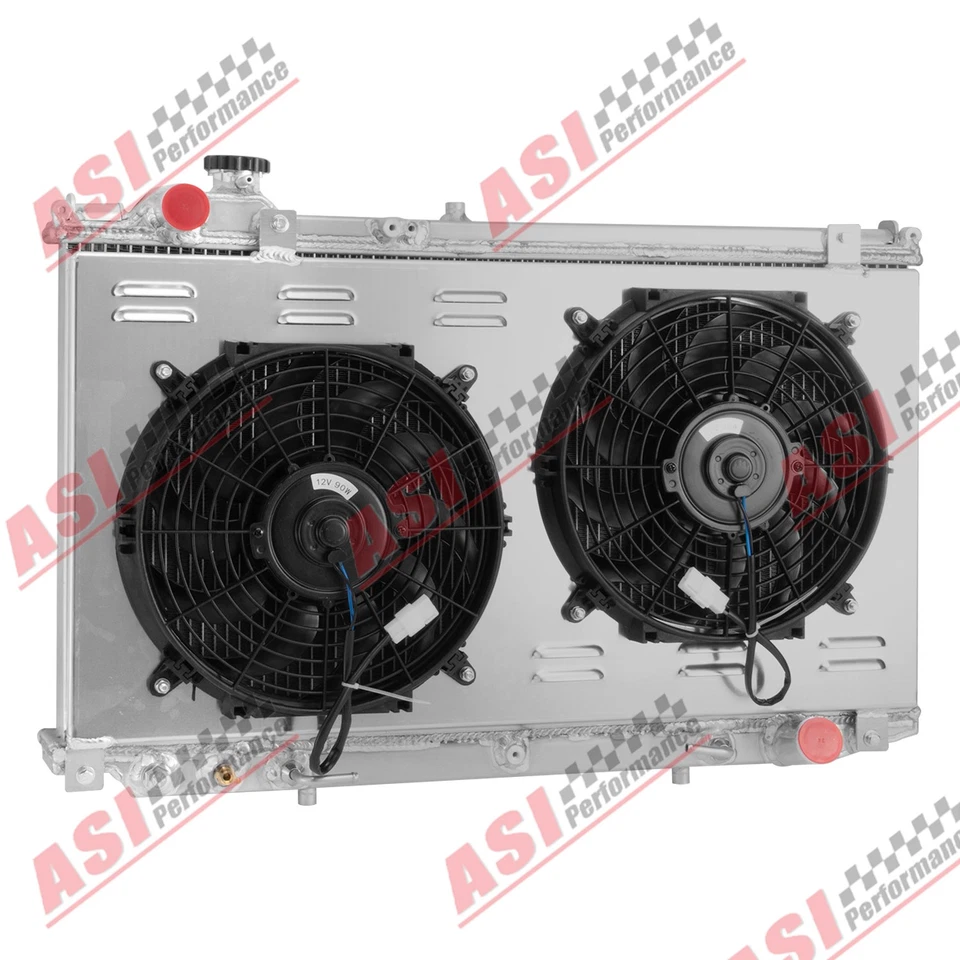 Radiador de 3 filas + ventilador de cubierta + relé para Toyota Aristo 91-1997 1993-1997 Lexus GS300 Foto 2 de 4