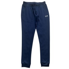 TYR Womens Pants Small Blue Joggers Swimwear Athletic Stretch Warm Tech Sporty