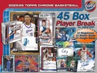 Stephen Curry GSW 25/26 Topps CHROME BASKETBALL (45 Box) Player Break #2