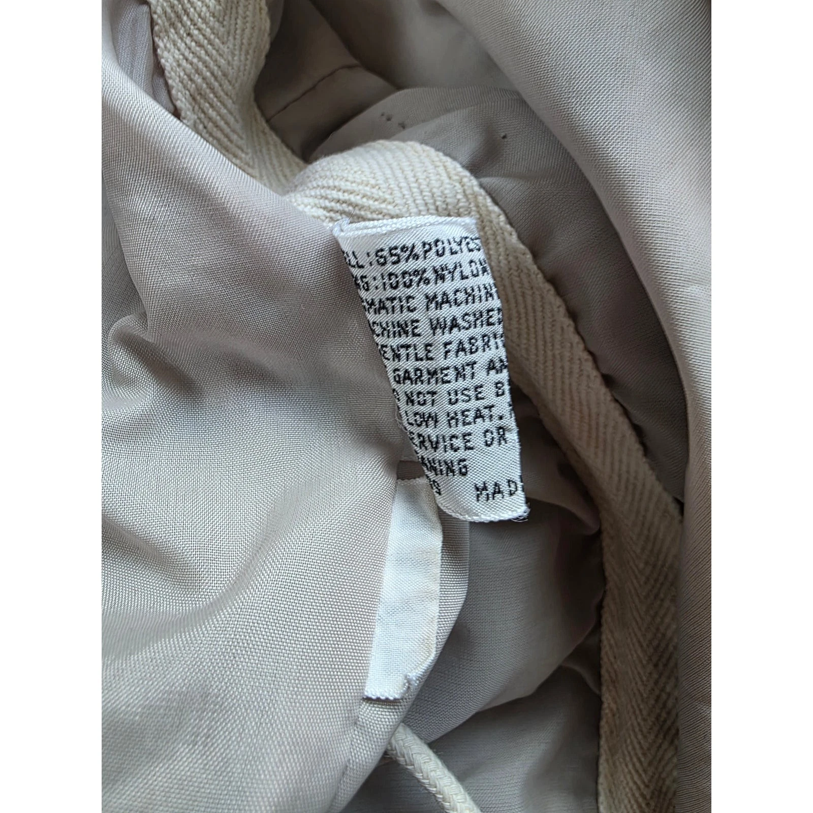 VTG 90s Pacific Trail Sportswear Hooded Windbreaker Jacket Beige Mens L image 4