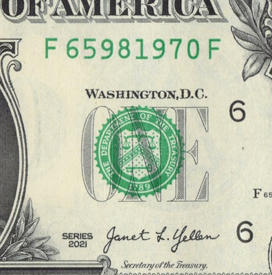 #ad Year Note 1970 in the Serial Number Trailing Position $1 Dollar Bill F65981970F $3.99