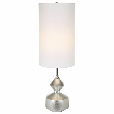 UTTERMOST VIAL TABLE LAMP WARM SILVER POLISH NICKEL CRYSTAL BUFFET LAMP 30187-1