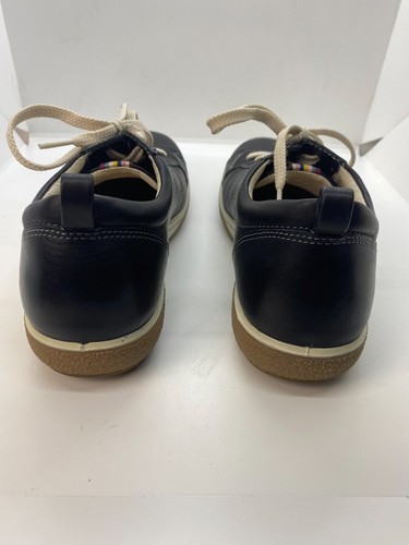 Ecco Leather Black Tan White Mens Sneakers Vegetable Tanned EU 40 Rainbow Tag - Picture 6 of 8