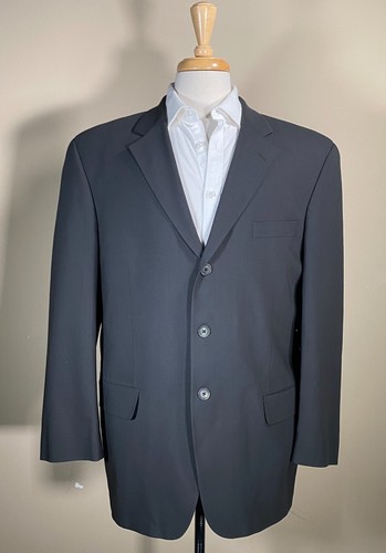 JACK VICTOR Prossimo Wool Suit 44R Jacket 36x31 Pants 3/2 Roll Charcoal Gray - Picture 2 of 17