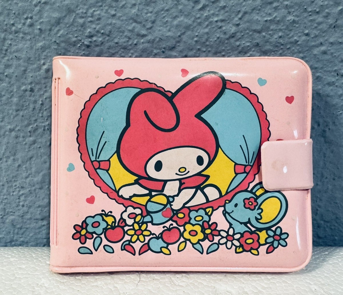 Hello Kitty Wallet Sanrio Vinyl Wallet 1976, 1981 My-Melody Pink