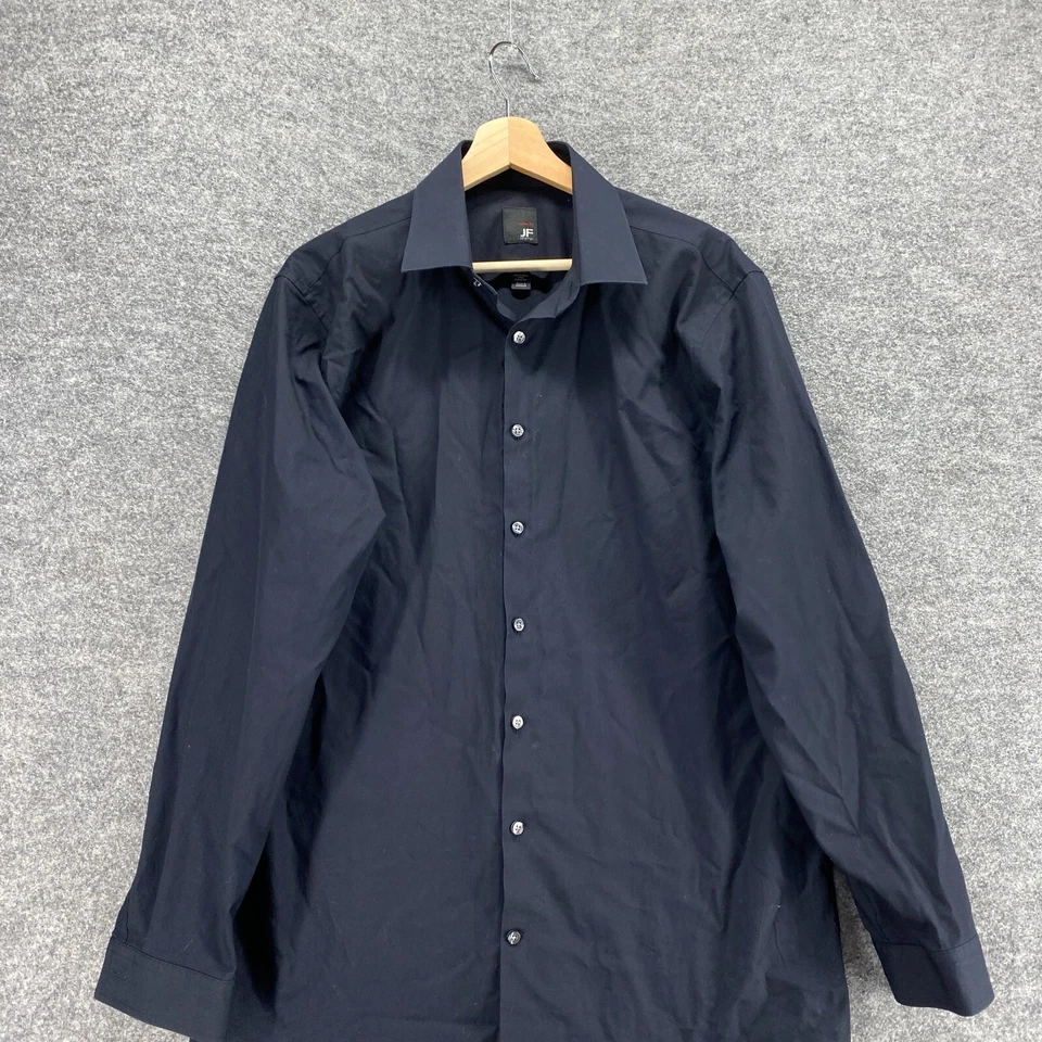 J. Ferrar Shirt Men L Large Black Button Up Collared Long Sleeve Cotton Regular - Image 3 of 4