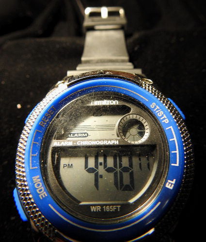 NEW NO Box Armitron All Sport Watch 40/8326 Blue/Silver Rec'd Gift never worn