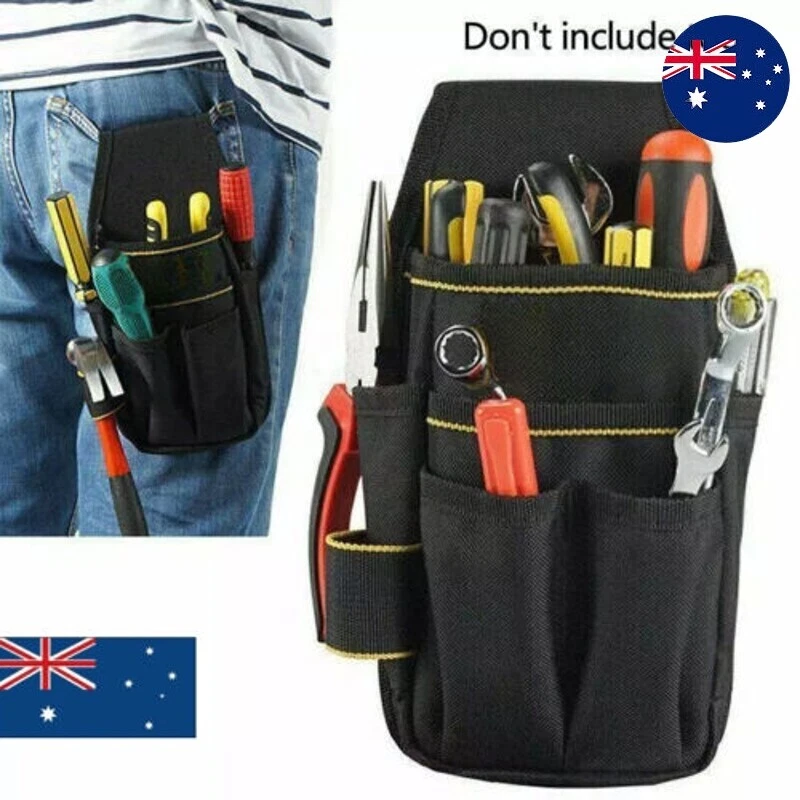 Electrician Tool Belt Pouch with Screwdriver Holder and Storage Pockets  
