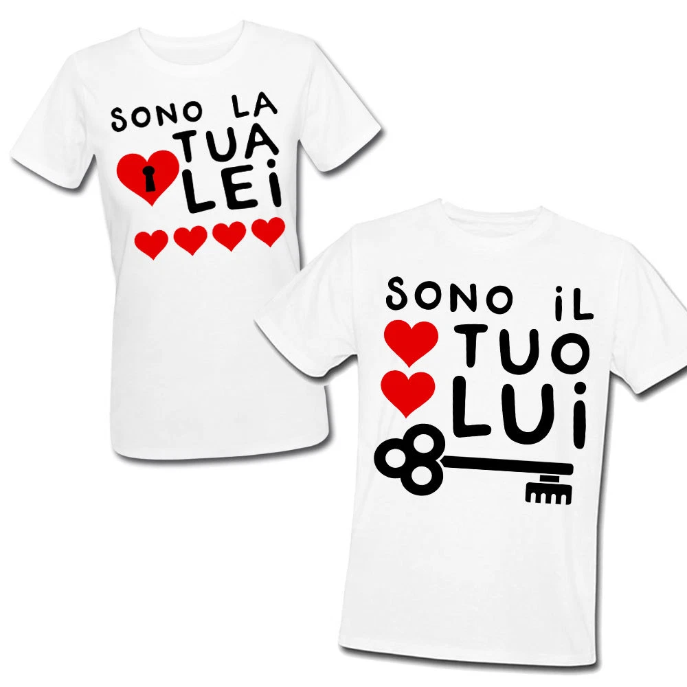 T shirt di coppia lui e lei Sono il tuo Lui Sono la tua Lei