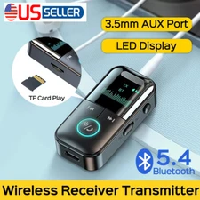 USB Wireless Bluetooth 5.4 Transmitter Receiver 4in1 Audio Adapter 3.5mm Aux Car