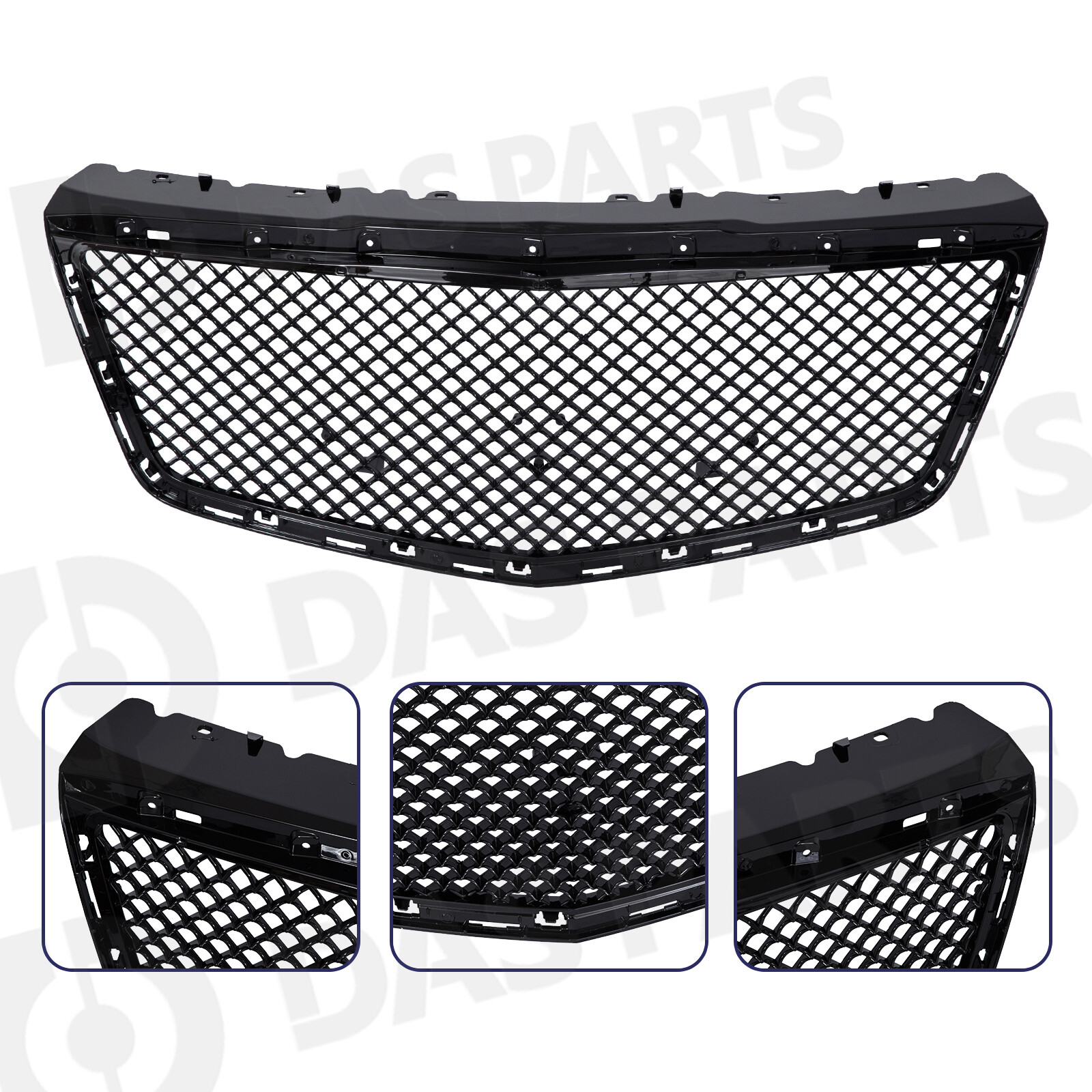 For 2014-19 Cadillac CTS Front Bumper Upper Grille Grill Trim Sedan ...