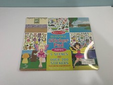 Melissa  Doug Reusable Sticker Pad: Fairies - 200 Stickers and 5 Scenes Sealed