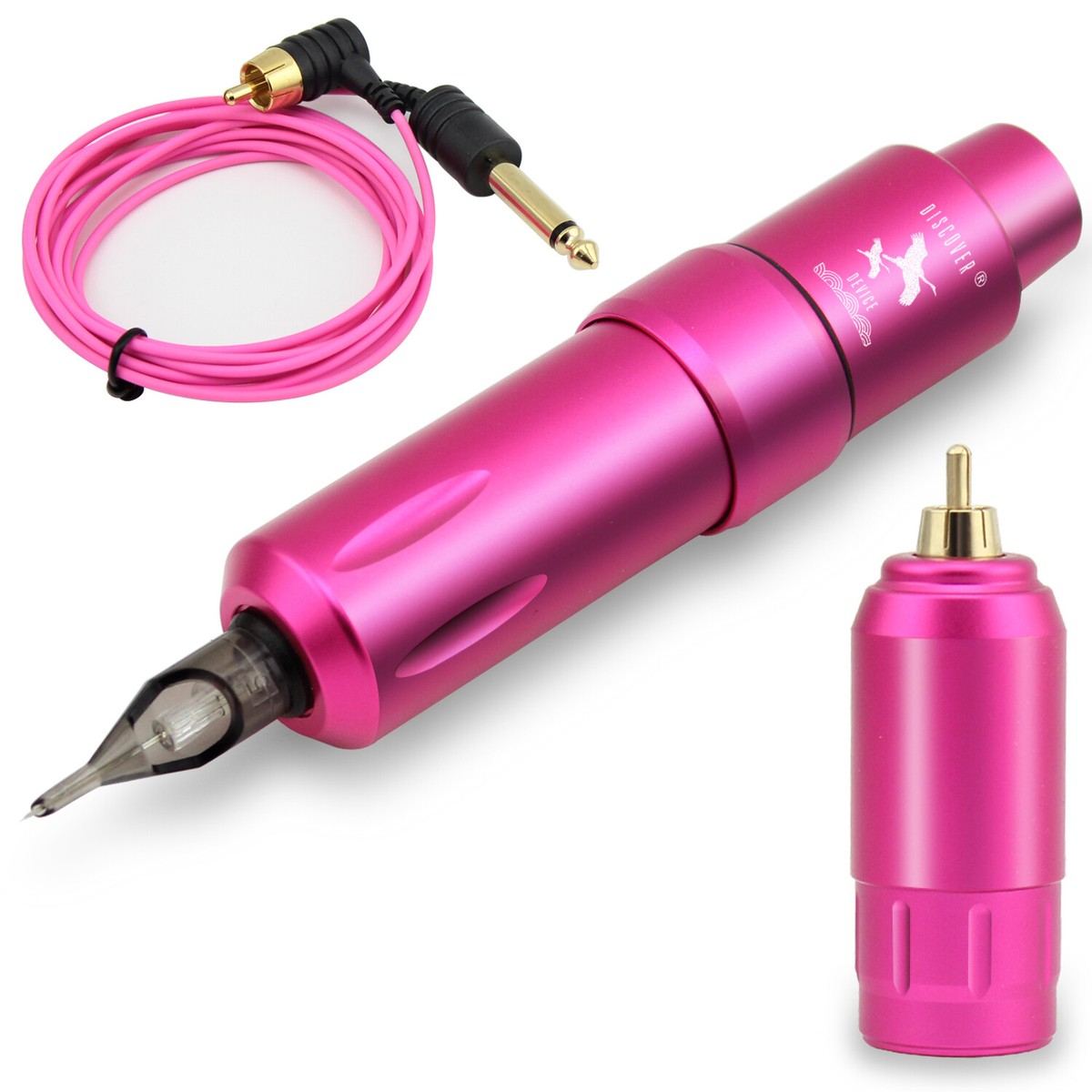 11000rpm Aluminum Pink Led Light Tattoo Pen Machine with