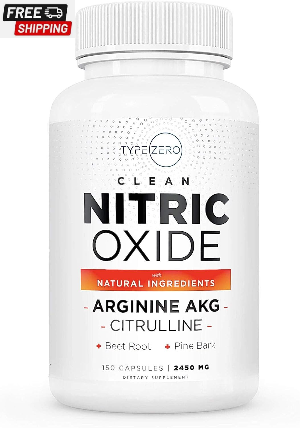 Nitric Oxide 6X Booster, 150 Veggie Capsules - Natural Supplement - Beetroot, Ar